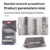 Professional Ratchet Wrench Kit Including 18Bits 1Handle for Automotive Repair Furniture Assembly Mechanical Maintenance
