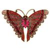Retro Rhinestone Inlaid Butterfly Brooch Sparkling Cute Jewelry for Women Coat Valentine's Day Gift for Lover