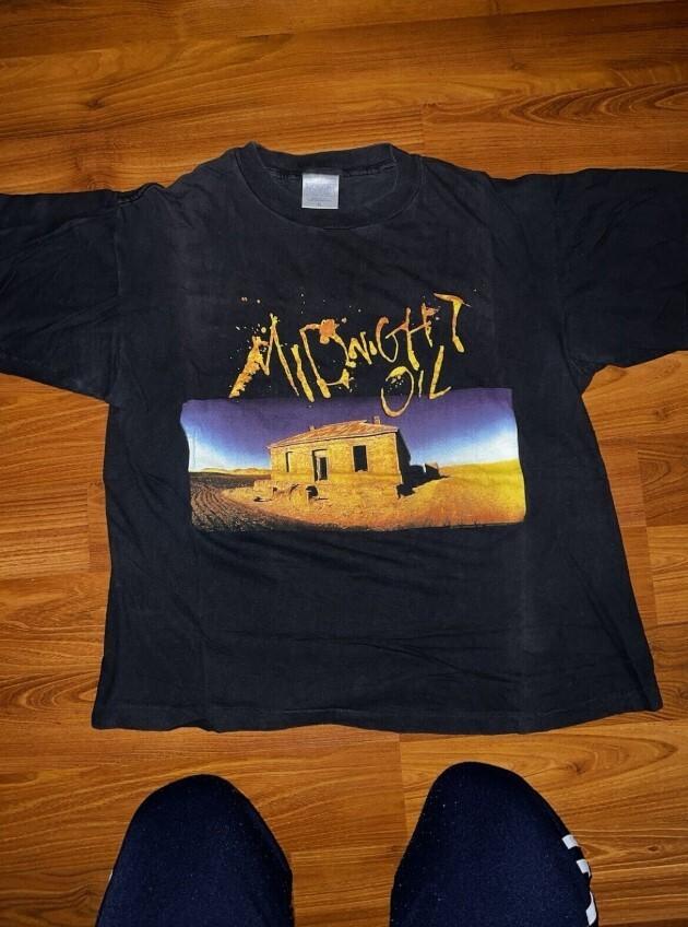 Rare Vintage Midnight Oil Shirt Size S-4Xl For Fans New Preprint Tee XXXL