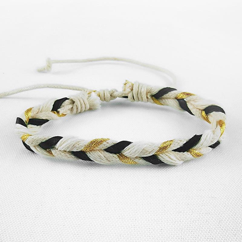 Unisex Handmade Woven Bracelet: Casual Japanese-Korean Style for Teens and Couples