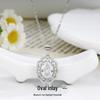 European & American Style S925 Oval Zircon Necklace: Versatile High-End Geometric Gemstone Pendant for Women