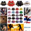 Muay Thai Shorts Pants Kickboxing Boxing MMA UFC Martial Arts Fight Unisex Men Women Kid Quick Dry Print Elastic High Waist Polyester Training