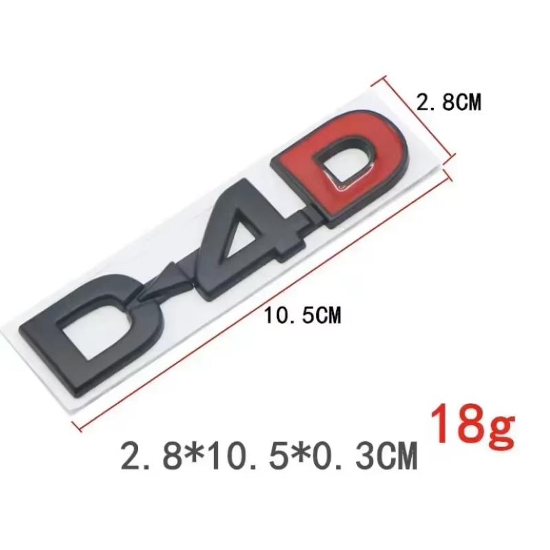 3D Metal D-1Pc 4D Logo Rear Trunk Badge Emblem Car Sticker Decals for Land Cruiser Corolla RAV4 Verso Prado Camry Accessories