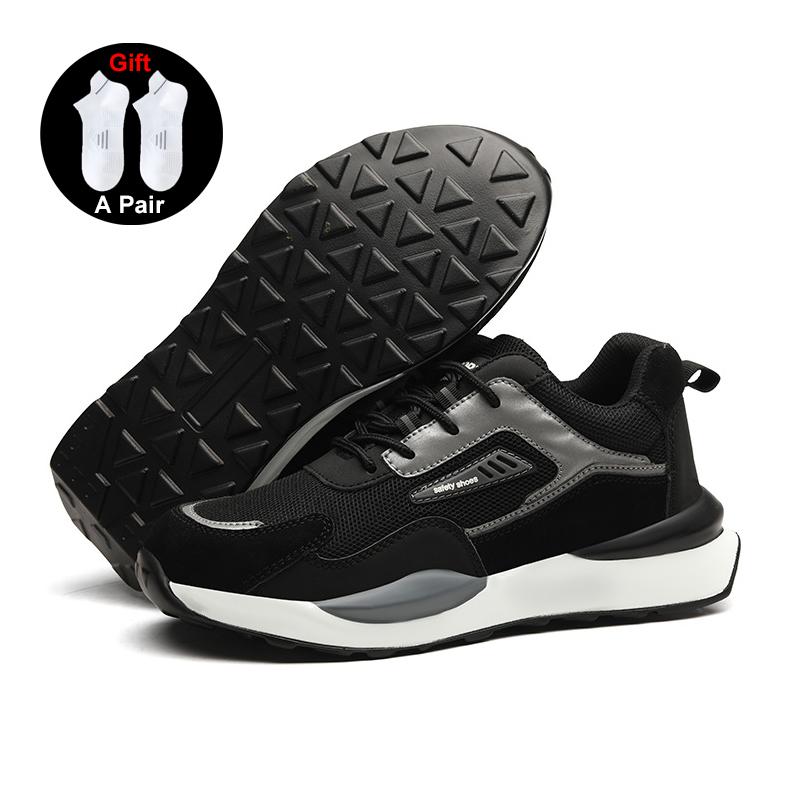 

Oulylan Puncture Proof Safety Boots For Men Breathable Steel Toe Work Footwear Anti Slip Soled Wear Resistant Protective Shoes 46