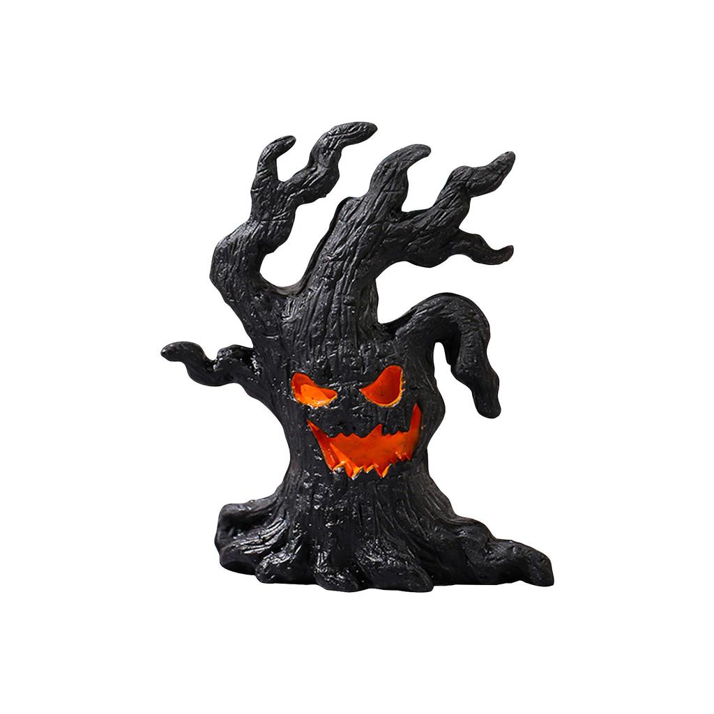 Halloween Haunted House Decorations, Resin Cute Halloween Figurines, Spooky Table Craft Tree Ornament For Party Home Garden Decor