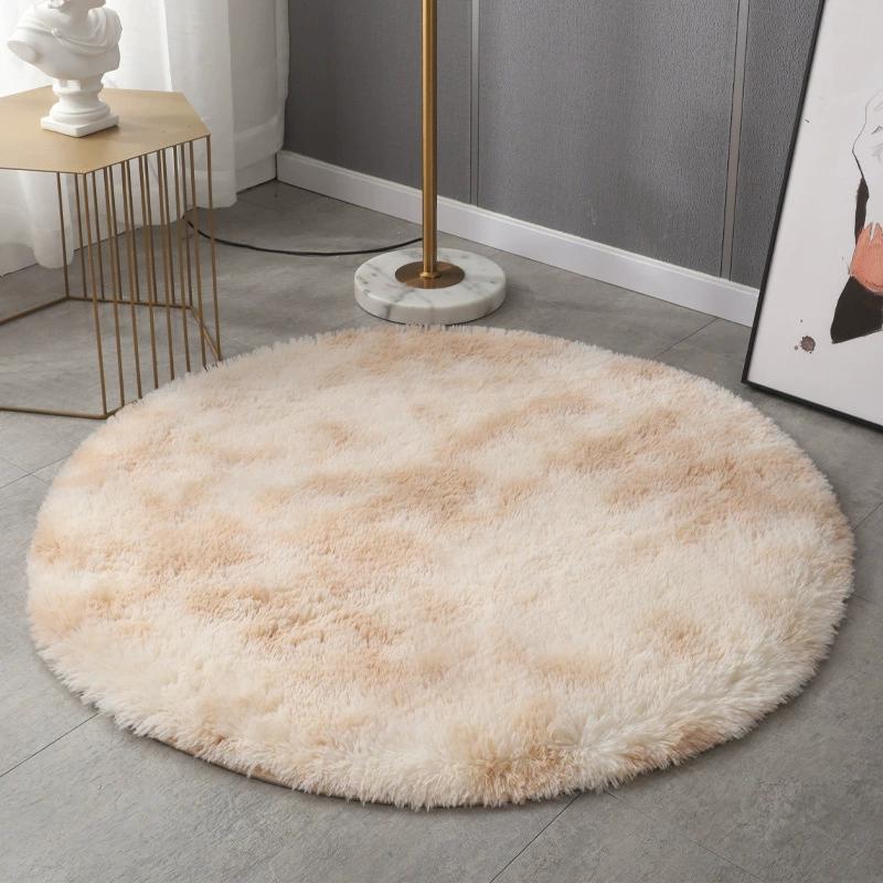 1Pcs Soft Plush Round Rug for Bedroom Home Decor Fluffy Shag Circle Area Rugs Kids Room Classroom Nursery Living Room Decor