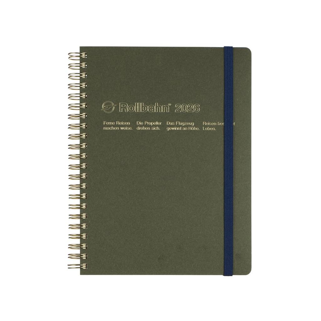 [Delfonics Planner 2026 Edition / Starting October 2025] Rollbahn Diary Homme A5 Monthly Planner (Olive)