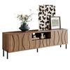 TV Cabinet with Three Doors. Low Cabinet, Living Room Furniture, Dimensions: 160 X 35 X 46 Cm (Length X Width X Height).