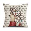Christmas Pillow Cover New Linen Cartoon Black Print Holiday Home Sofa Cushion Cover