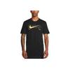 Nike Logo Letter Print Pattern Crew Neck Fitted Short Sleeve T-Shirt Men T-Shirts Black FV8390-010