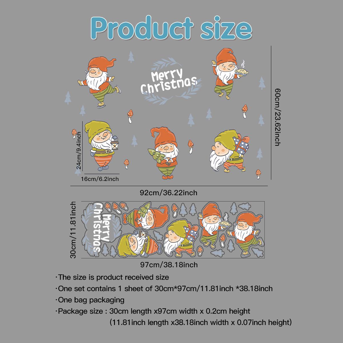 

Эксклюзивный рождественский набор наклеек: Декоративные наклейки на окна и стены, статические, для праздничного оформления