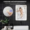 70 x 50 cm Bluetooth Badezimmerspiegel - Silberfarben