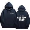 Custom Text Hoodie Men Fashion Sweatshirt Cool Casual Harajuku Street Wear Pullover Hooded Streetwear Hoodies & Sweatshirts Men’s