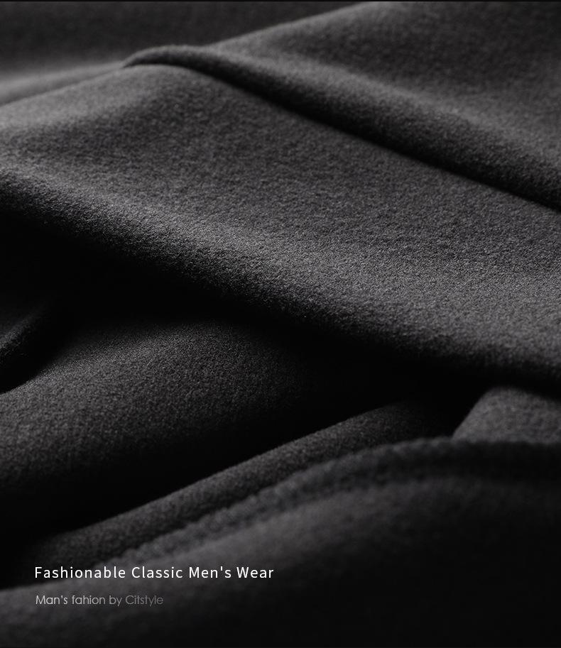 Men's Thickened Fleece Half-Zip Polo Shirt with Stand-up Collar - Comfortable, Skin-Friendly, Plus Fleece Casual Hoodie