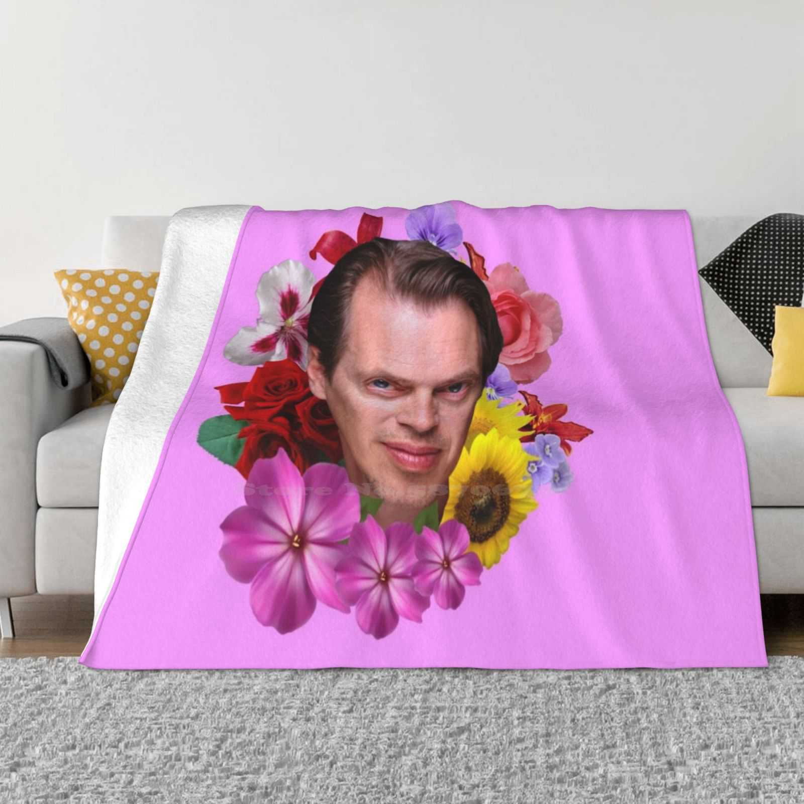 Steve Buscemi-Floral Hot Sale Printing High Qiality Warm Flannel Blanket Steve Buscemi Fargo Weird Face Close Up Floral Cool 30x40in
