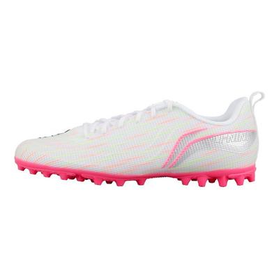 Li Ning Niños PU Moda Versátil Zapatos de Fútbol Zapatos de Fútbol para Niños Rosa YKGU024-5