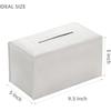 Tissue Box Cover Refined PU Leather Foldable Tissue Box Holder - Decorative Holder/Organizer for Bathroom Vanity Countertop