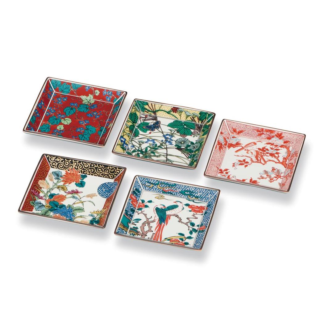 Kutani Ware Iwataya No. 6 Plate Set, Historical Paintings, AP7-0137