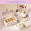 Jewelry Organizer Storage Case With Leather Material For Travel And Gift Use