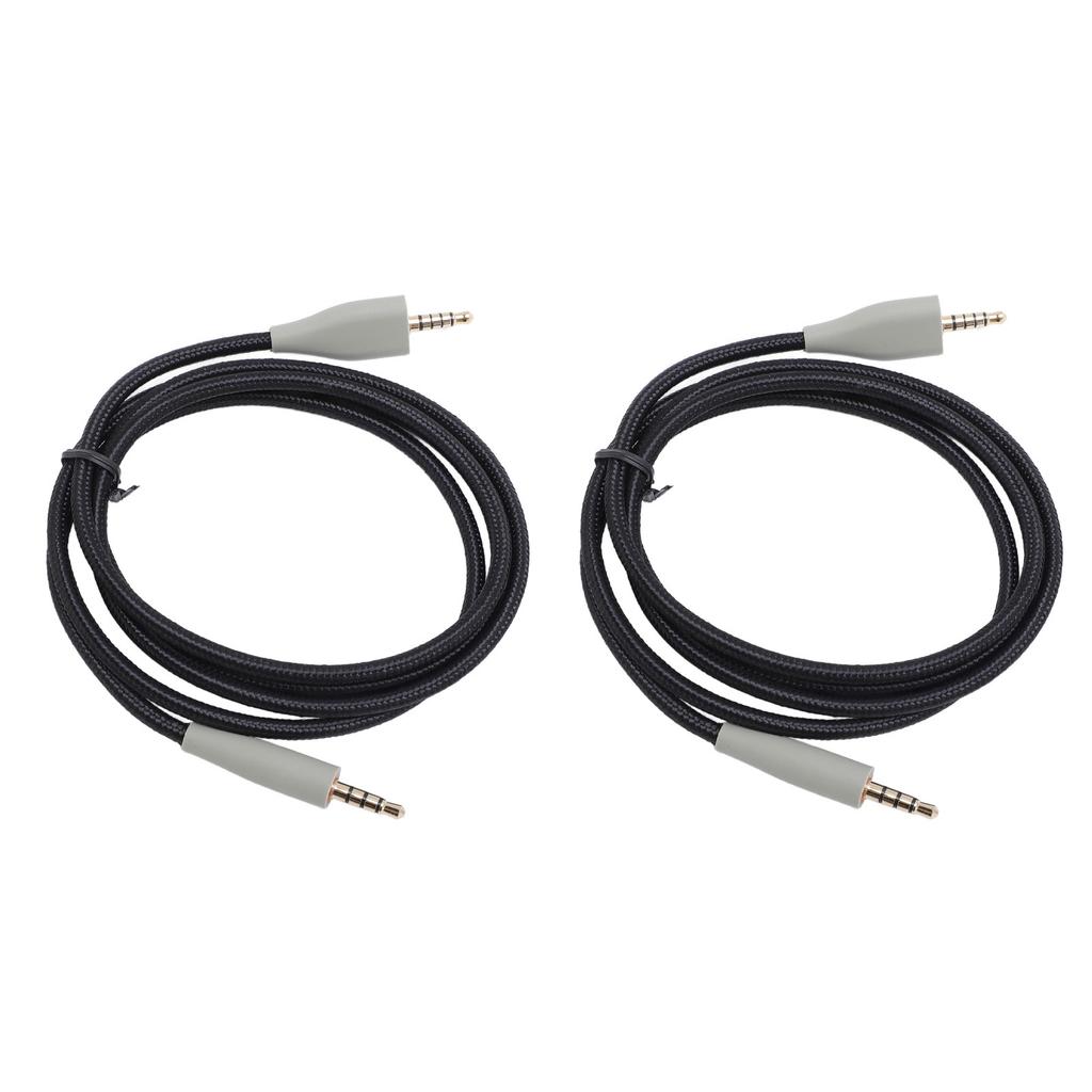 2pcs Headphone Cable 3.9ft 3.5mm Connectors Lossless Sound Quality OFC Woven Wire Headset Cable for 