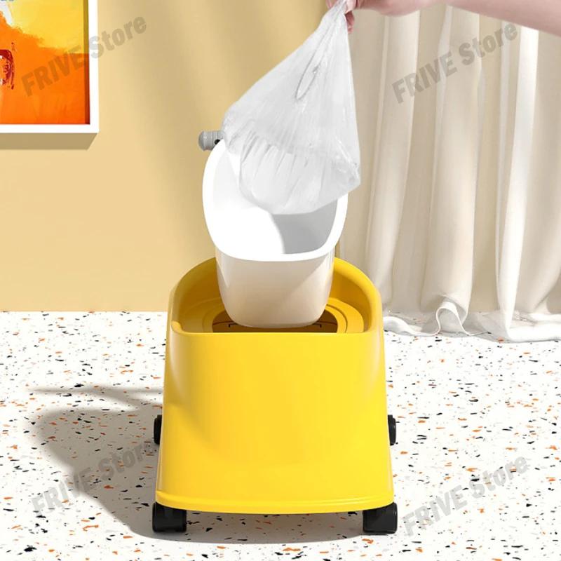 Baby Autoform Toilette Tragbar Rutschfest Baby Töpfchen Kleinkind Trainingstoilette mit Rollen Multifunktionale Toilette Kindergeschenke