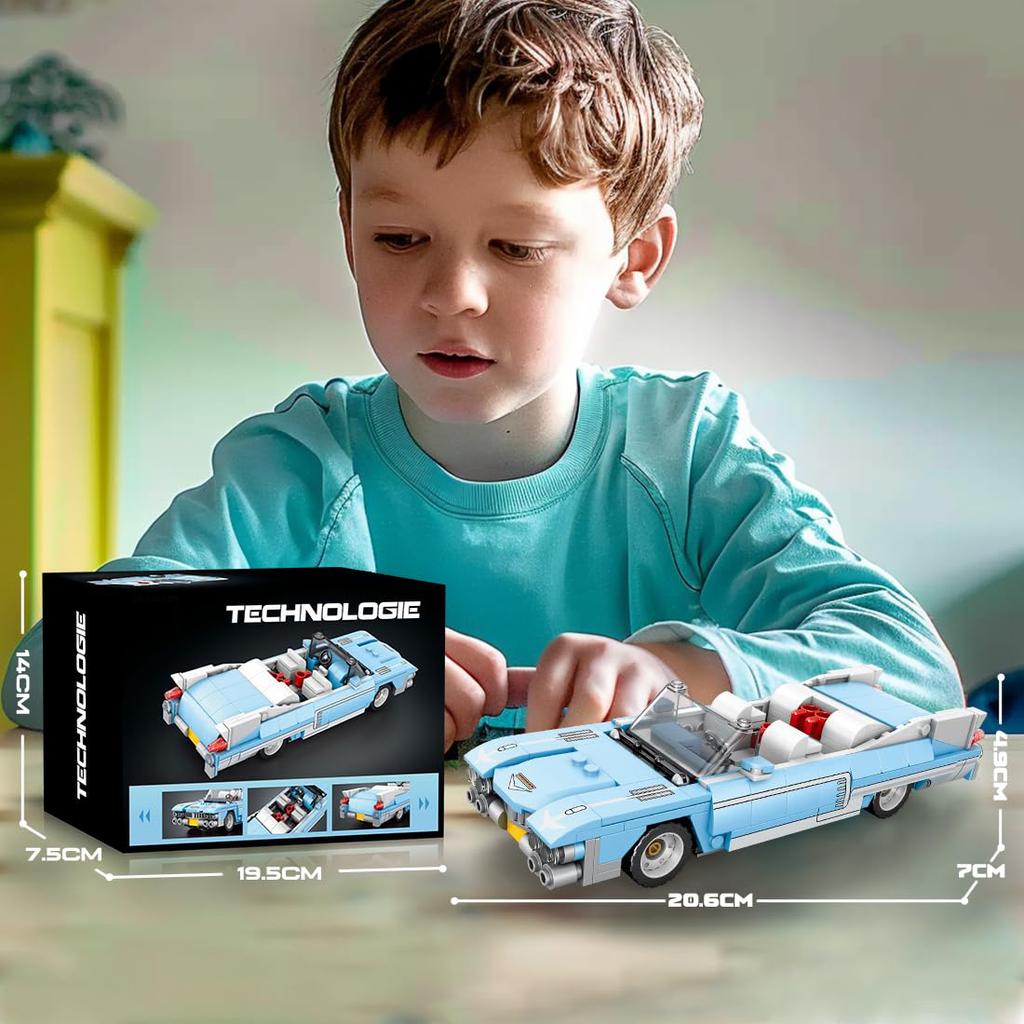 329 STK Roadster Car Building Block Creative City Vehicle Diy Car Model Bricks Desktop Display Leker for barn Julegaver