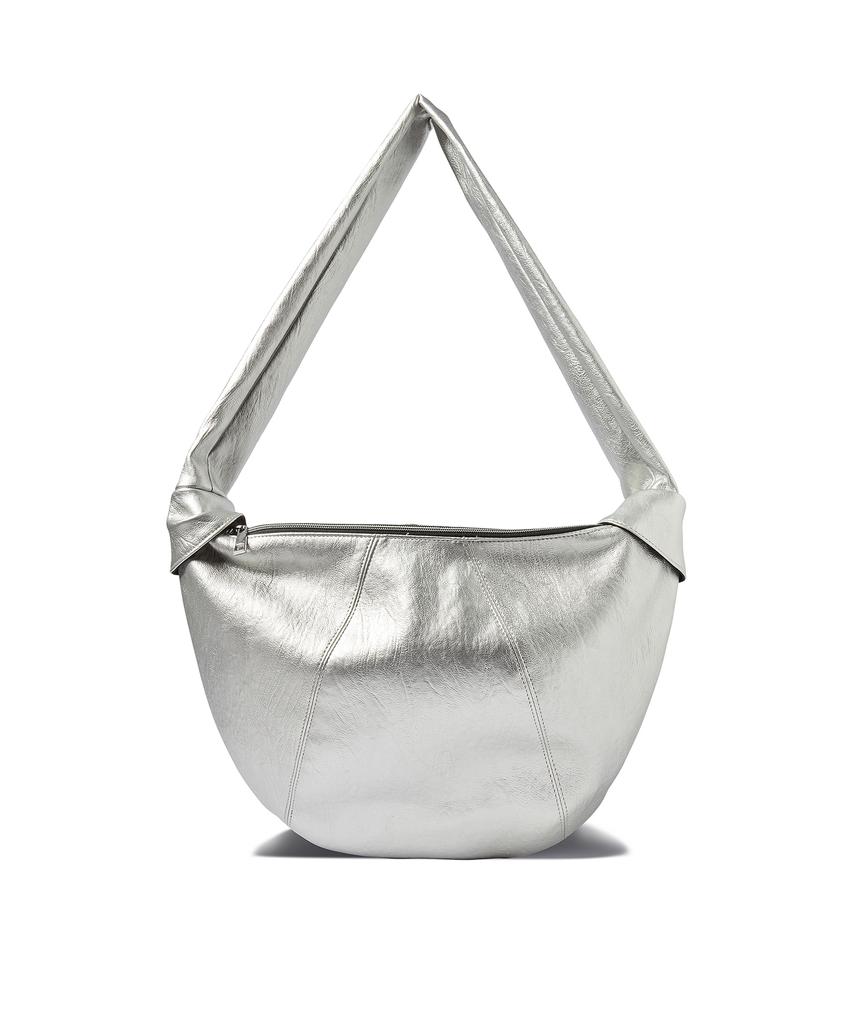 Awesome Studio Faux Leather Shoulder Bag Silver