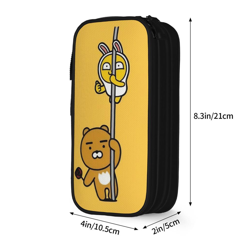 K-Kakaos F-Friends Choonsik Meow Pencil Cases New Pen Box Bag for Student Big Capacity Students School Gift Pencilcases