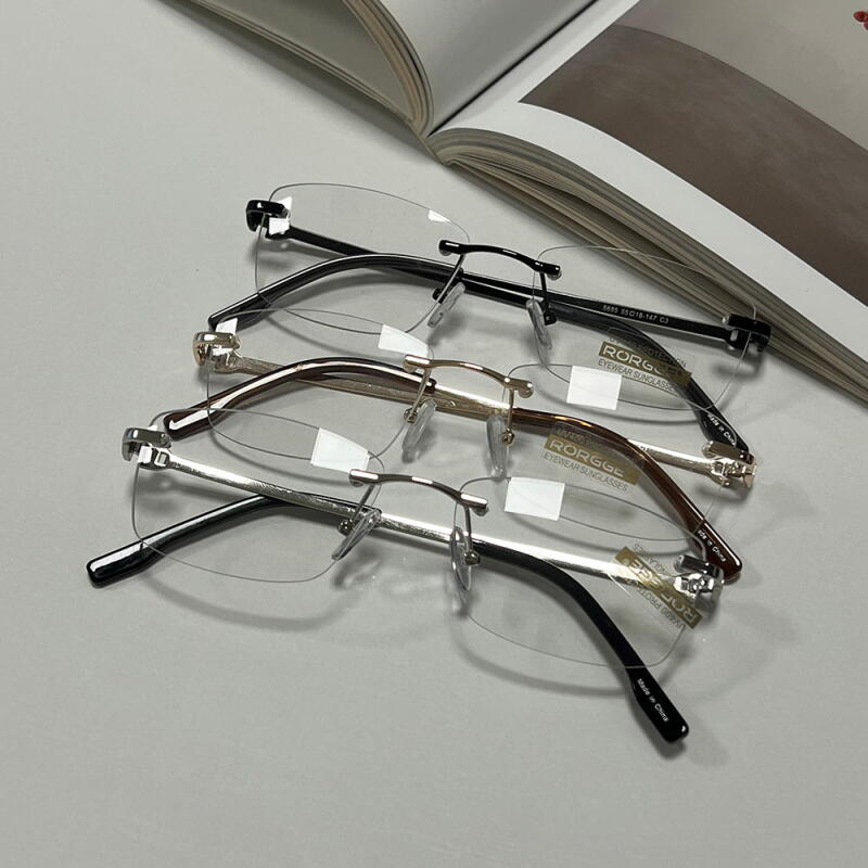 Women s Rimless Geek Chic Grunge Square Glasses Frame G1507_Silver