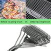 1pc-Safe Grill Brush and Scraper Barbecue Grill BBQ Brush Clean Tool Rust Resistant Stainless Steel Bristles Barbecue Cleaner