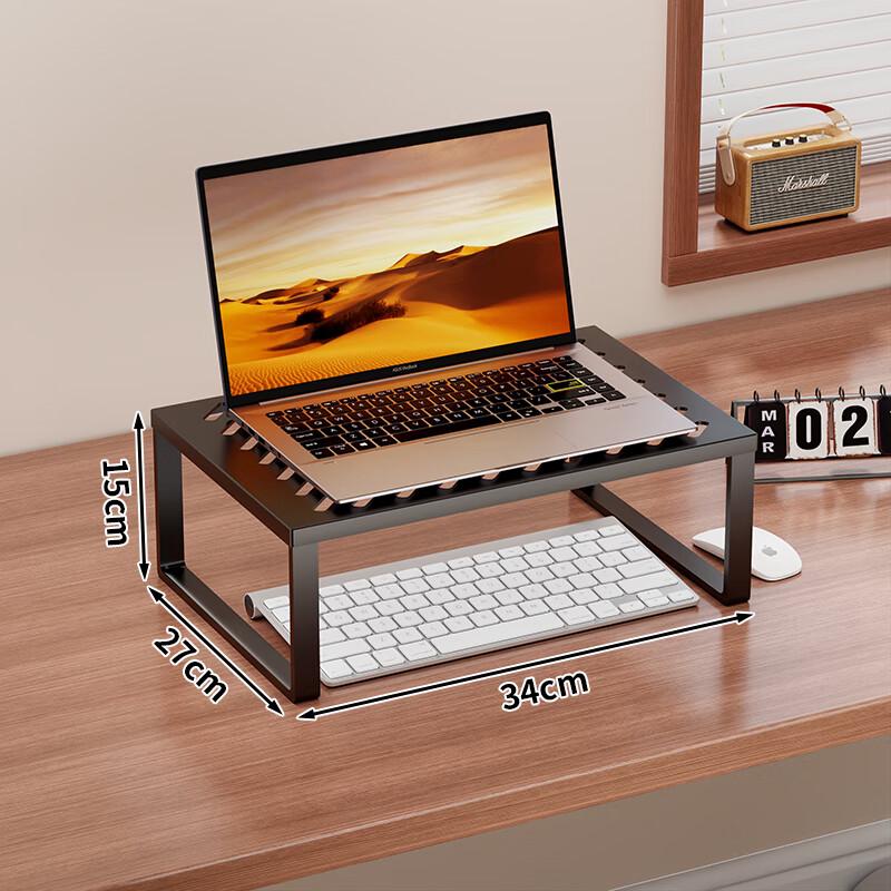 Elevated Carbon Steel Computer Stand