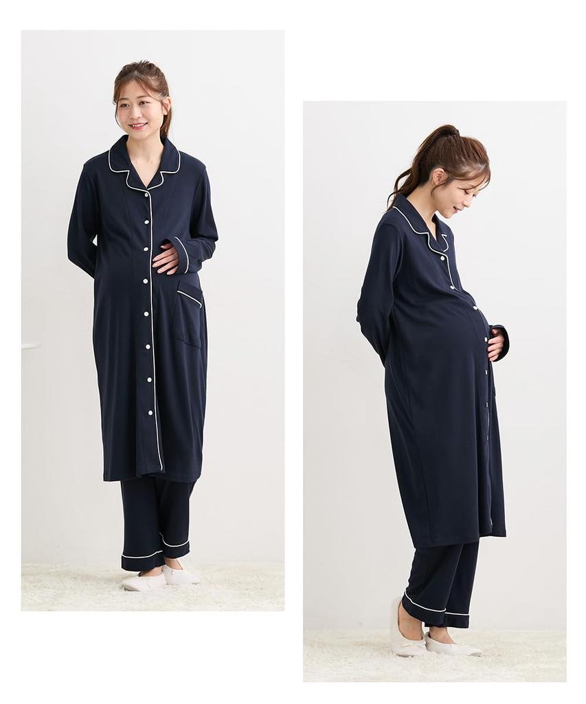 Nissen Maternity and Postpartum Nursing Comfortable Smooth Maternity Maternity Size L Loungewear/Pajamas [Pre- Wear] Cut-and-sew Material!