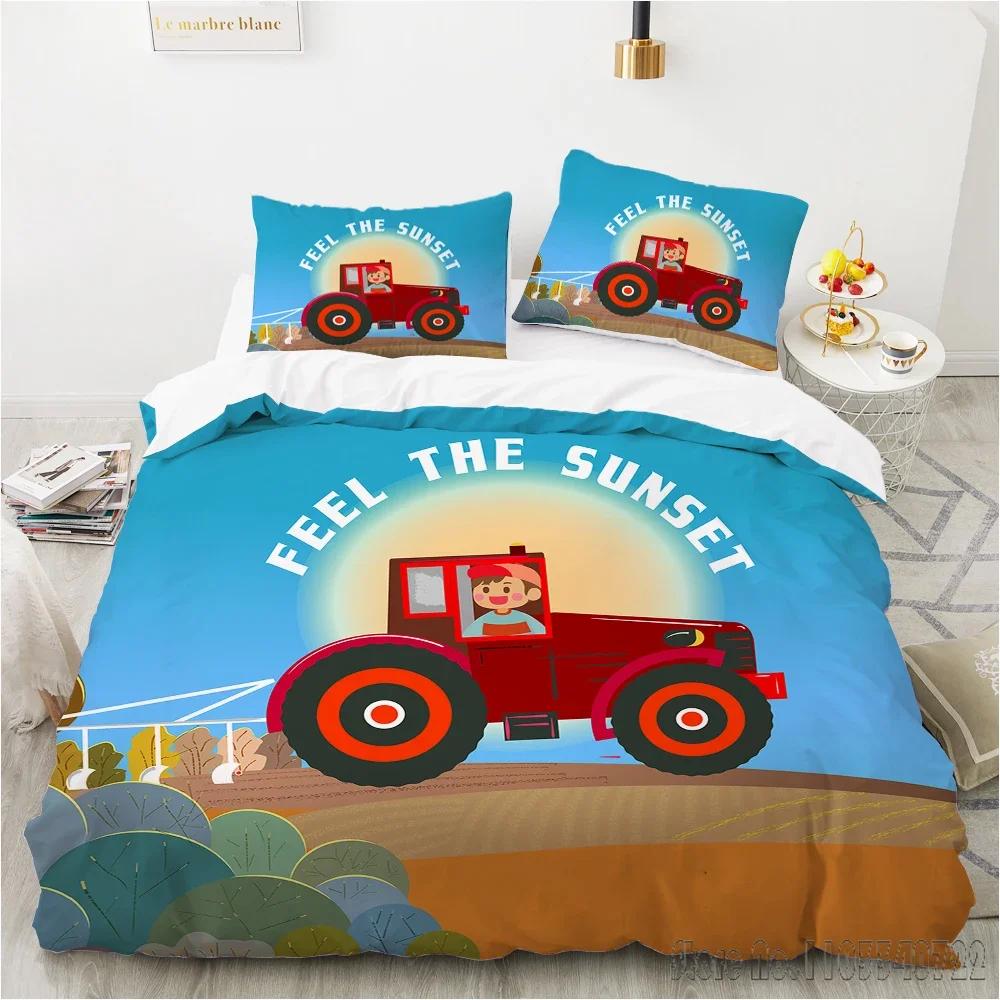 Cartoon Schnelles Auto König Bettbezug Set HD Bettdeckenbezug für Kinder Bettwäsche Sets Bettzeug Schlafzimmerdeko