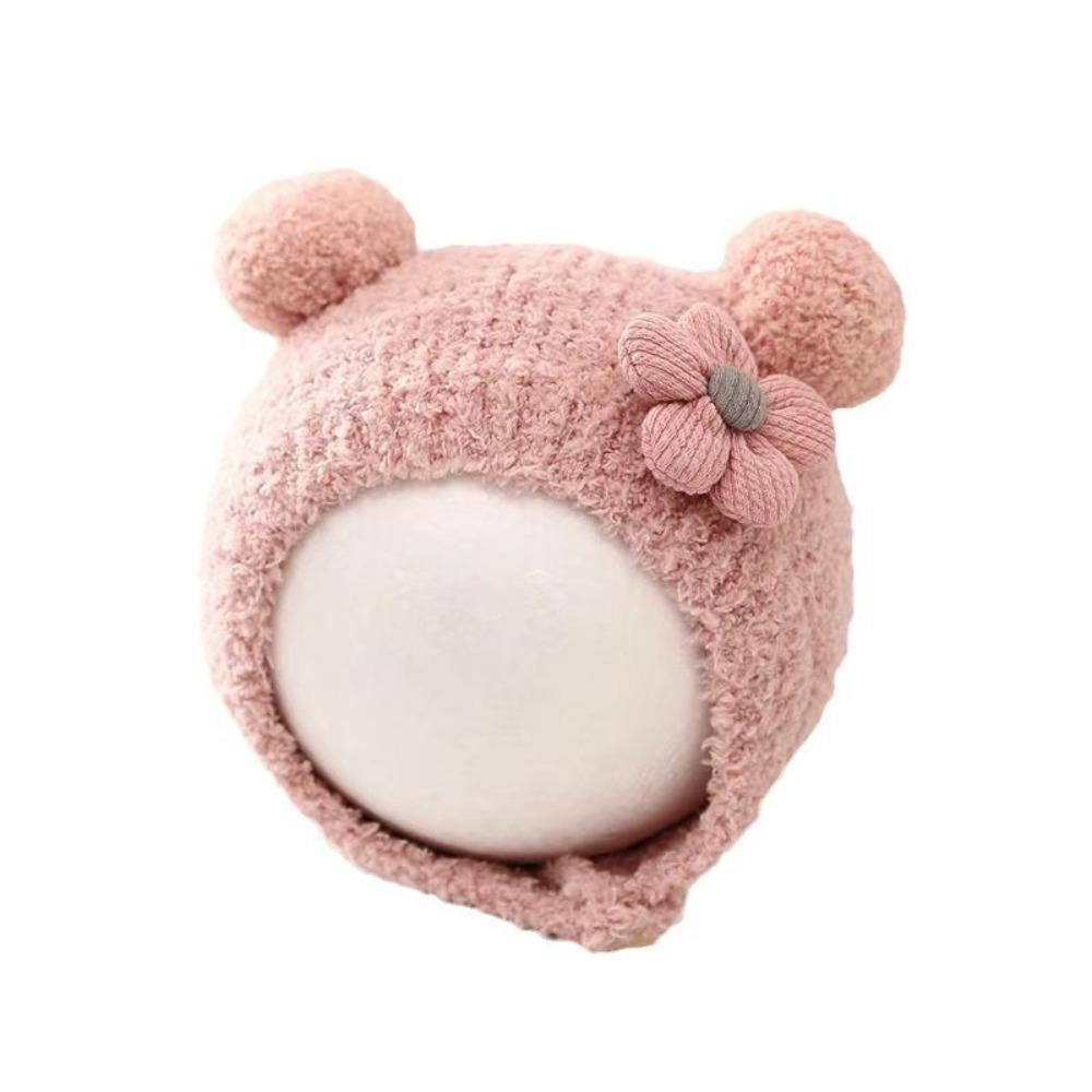

Cute Bear Bonnet Caps Plush Pullover Hat New Ear Protection Cap Outdoor 5