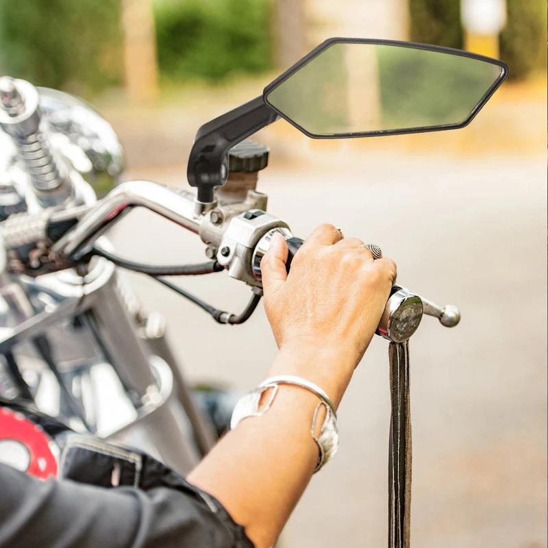 8/10mm Motorcycle Rear View Mirror Bike Cycling Clear Wide Range Back Sight Rearview Reflector For Yamaha Suzuki Kawasaki
