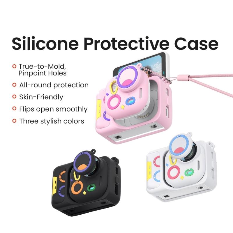 Shockproof Silicone Cover With Quick Release Mount for Go Ultra Camera Accessories AntiSlip Protective Case