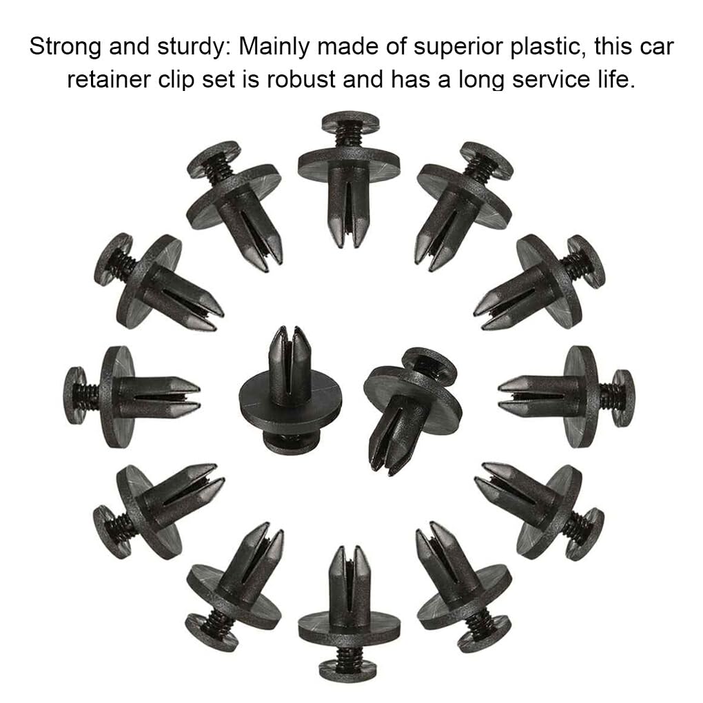 Generic 50 Universal Car Fender Retainers Plastic Clips Fasteners Rivets Fastening Push Pins Auto Accessories Pack