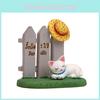 Creative Cat Fence And Hat Resin Ornaments Landscape And Desktop Decoration
