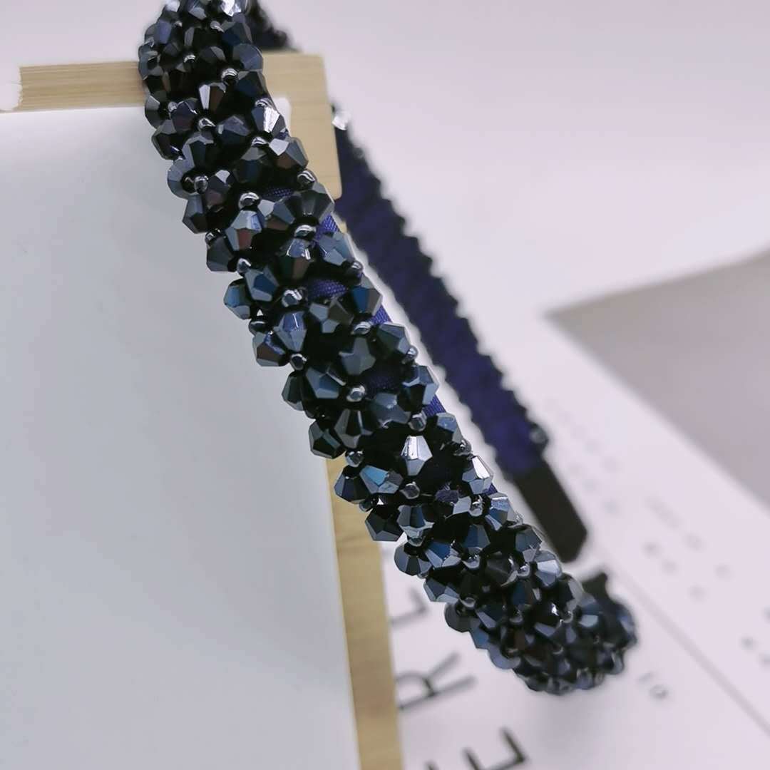 

Женский Девушки Кристальные Бусины Плетеный Ручной Работы Повязка на Голову Ободок Взрослые Аксессуары для Волос