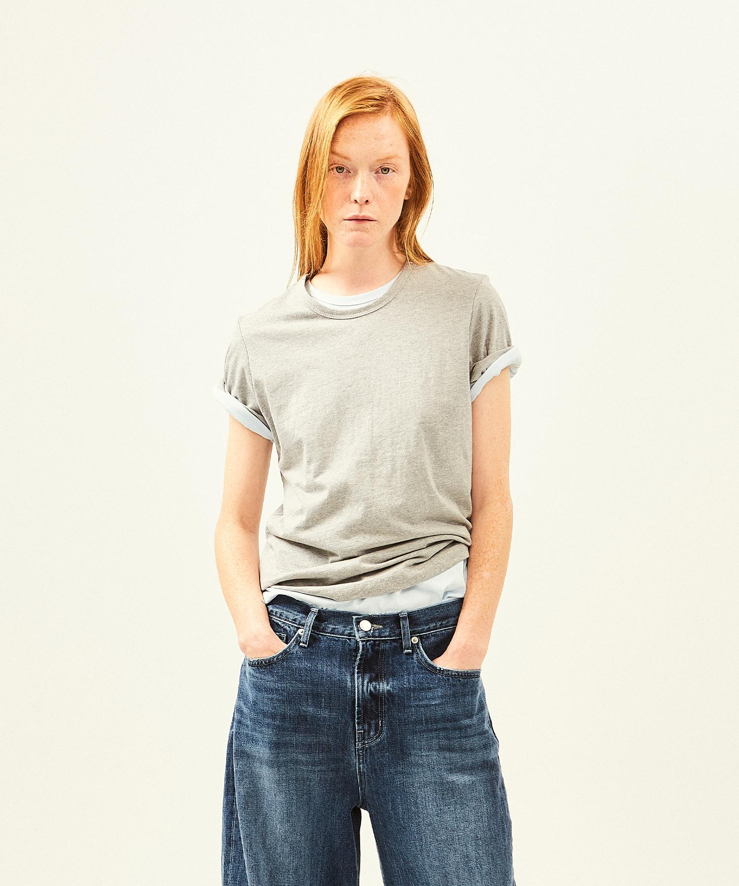 Label Archive W Margot T-Shirt Melange Gray Gray/1