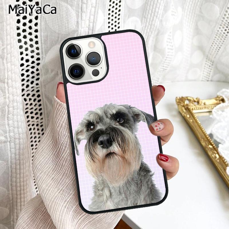Lovely Dogs Schnauzer Phone Case Cover For iPhone 17 Air 16 16e 15 plus 11 12 13 14 pro max shell coque