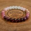 Festive Gifts Warm Pink And Red Tone Natural Stone Beaded Bracelet Fashion Jewelry For Unisex Daily Wear Stylish And Easy To Match Accessory