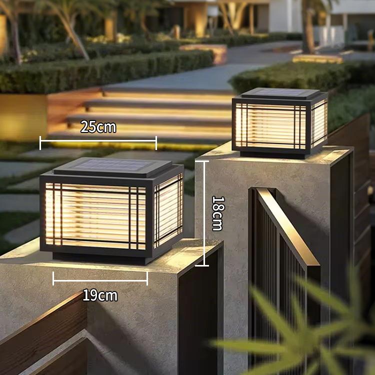 Waterproof Outdoor Post Lantern Garden Floor Fence Household Solar Column Lamp Led Pillar Lights 220 V Pier Mounted Post Light