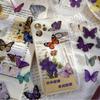 Colorful Butterfly PET Stickers - 40pcs Vibrant Decals for Journal & Scrapbooking