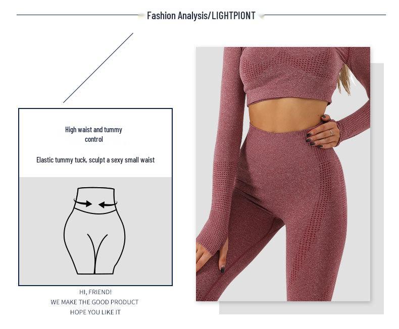 Damen High Waist Nahtlose Yoga- und Laufleggings