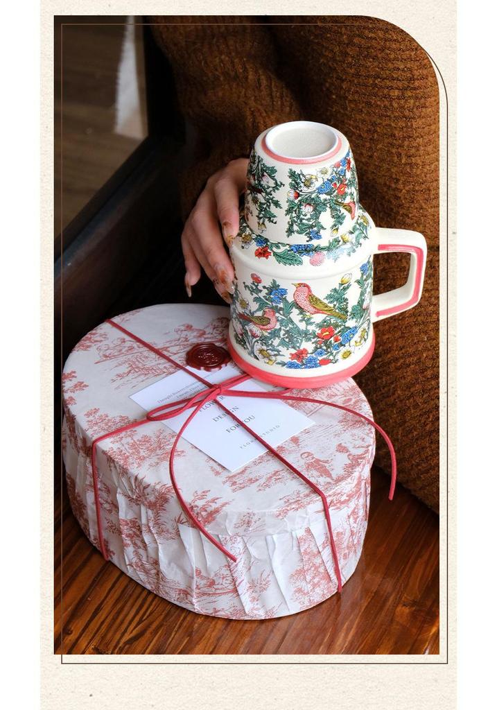 Lily of the Valley Ceramic Kettle & Mug Gift Set for Weddings and Birthdays