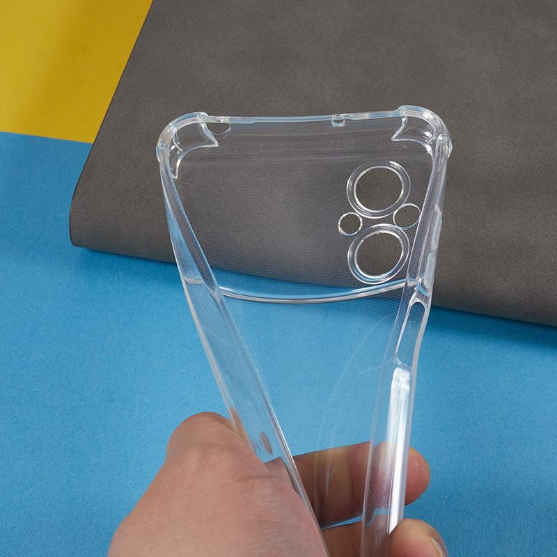 Transparent Back Cover for Xiaomi Poco M5 4G Reinforced Corners Anti-drop TPU Phone Case