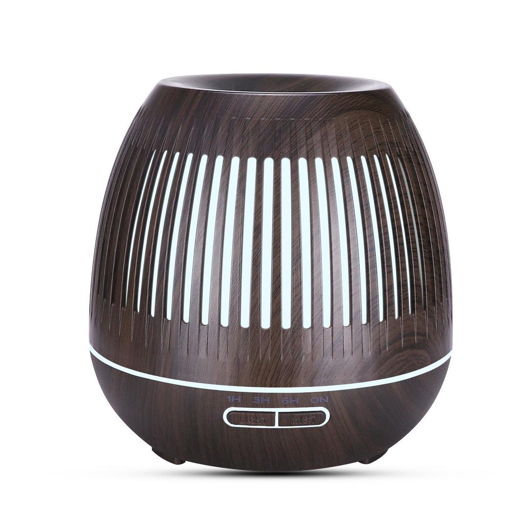 500ml Wood Grain Aromatherapy Diffuser & USB Humidifier - Large Capacity, Retro Design