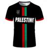 Palestine Football Flag 3D Printing Plus-size Men's T-shirt Casual Loose Sports Quick Drying Breathable Shirt Short Sleeve