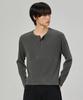 HYOJI Ribbed Henley Neck Crop T-Shirt (4 Colors)